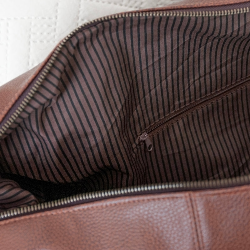 Personalised Monogrammed Vegan Leather Weekender Holdall