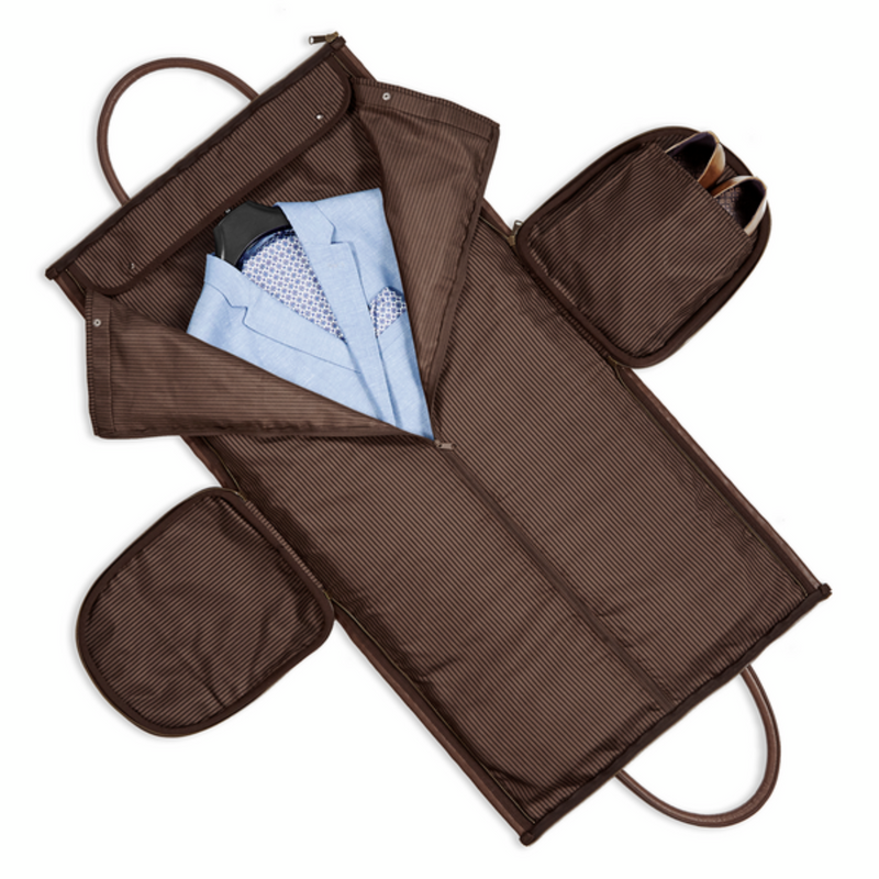 Personalised Monogrammed Vegan Leather Business Garment Bag