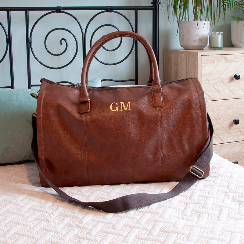 Personalised Monogrammed Vegan Leather Business Garment Bag