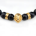 Personalised Mens Golden Lion Bracelet