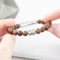 Personalised Mens Wooden Buddha Bracelet