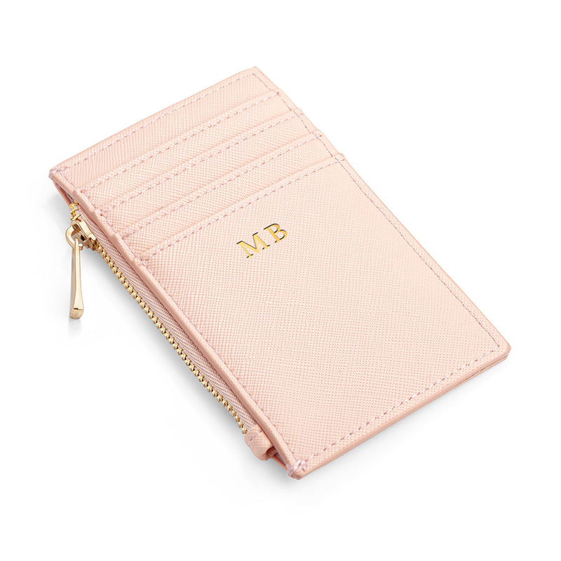 Personalised Monogrammed Sleek Vegan Leather Cardholder