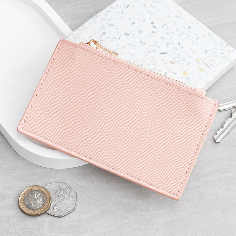 Personalised Monogrammed Sleek Vegan Leather Cardholder