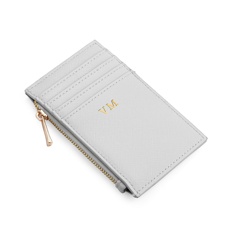 Personalised Monogrammed Sleek Vegan Leather Cardholder