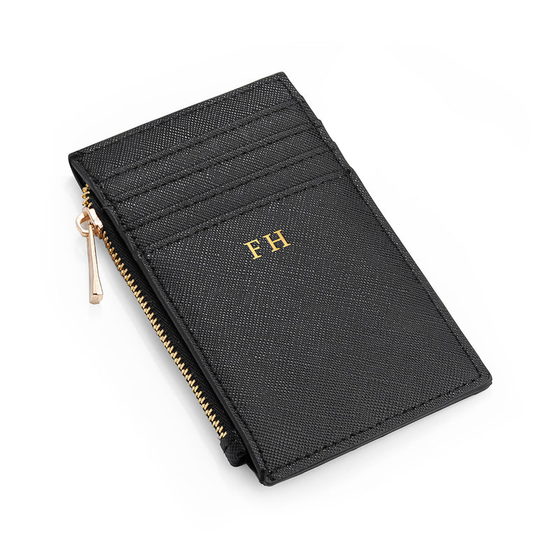 Personalised Monogrammed Sleek Vegan Leather Cardholder