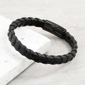 Personalised Men's Leather Chevron Bracelet