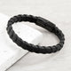 Personalised Men's Leather Chevron Bracelet