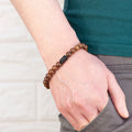 Personalised Men's Black Clasp Wooden Bracelet