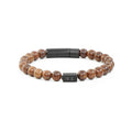 Personalised Men's Black Clasp Wooden Bracelet