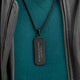 Personalised Men's Black Tyretread Necklace