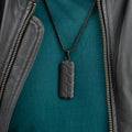 Personalised Men's Black Steel Dog Tag Necklace