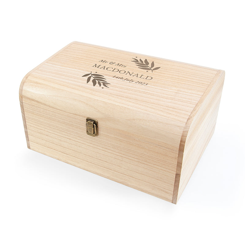Personalised Wedding Date Keepsake Chest