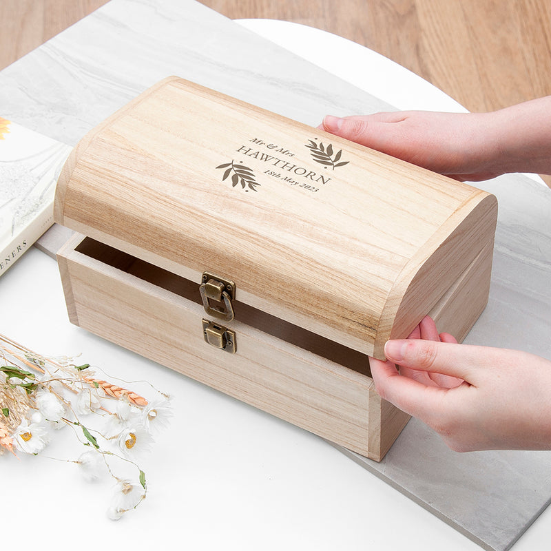 Personalised Wedding Date Keepsake Chest