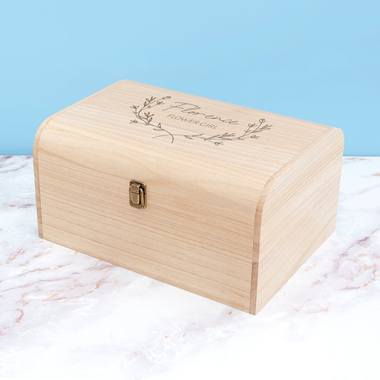 Personalised Wedding Party Keepsake Chest