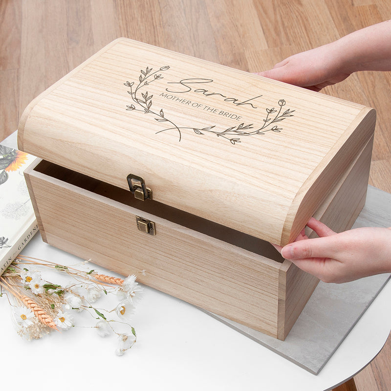 Personalised Wedding Party Keepsake Chest