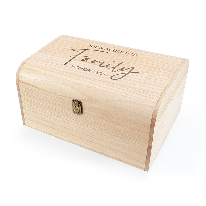 Personalised Our Family Keepsake Chest