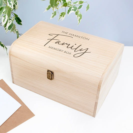 Personalised Our Family Keepsake Chest