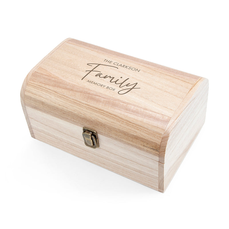 Personalised Our Family Keepsake Chest