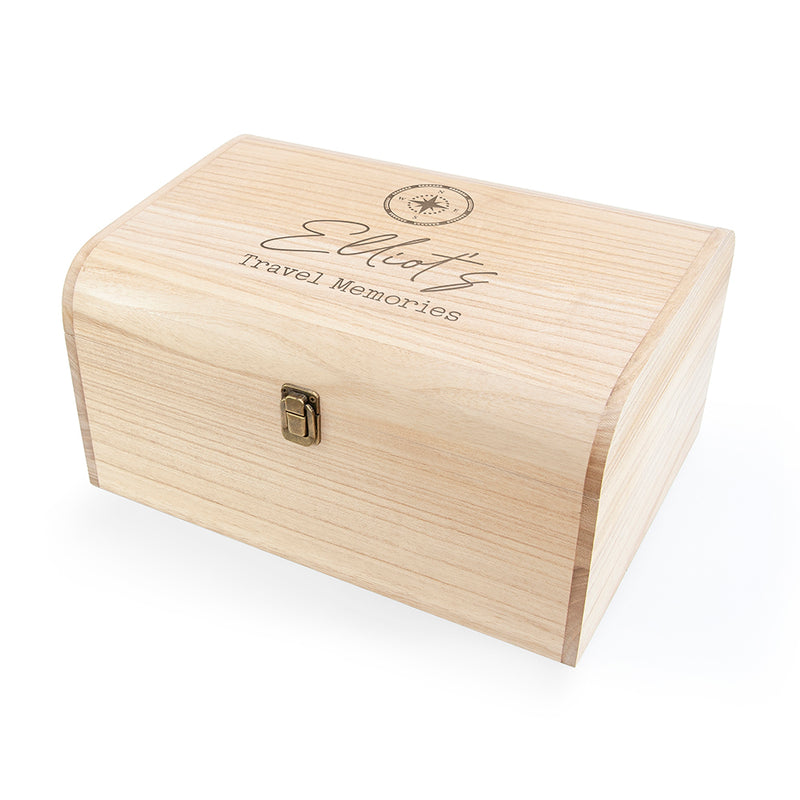 Personalised Travel Memories Keepsake Chest