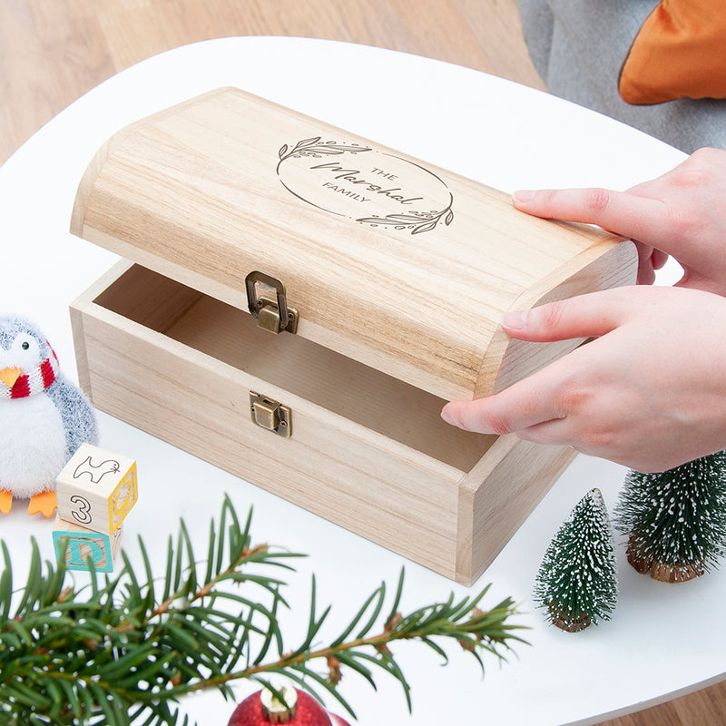 Personalised Family Christmas Keepsake Chest