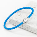 Personalised Men's Anchor Woven Leather Bracelet