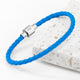 Personalised Men's Travel Compass Woven Leather Bracelet