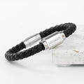 Personalised Men's Roman Numerals Luxury Brown Leather Bracelet