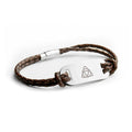 Personalised Men's Celtic Trinity Statement Leather Bracelet