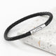 Personalised Men's Celtic Trinity Capsule Leather Bracelet