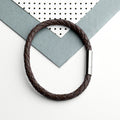 Personalised Men's Celtic Trinity Capsule Leather Bracelet