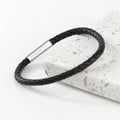 Personalised Men's Infinity Capsule Leather Bracelet