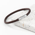 Personalised Men's Infinity Capsule Leather Bracelet