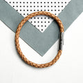 Personalised Men's Infinity Capsule Leather Bracelet