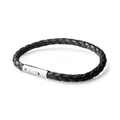 Personalised Men's Travel Compass Capsule Leather Bracelet