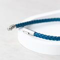Personalised Men's Travel Compass Capsule Leather Bracelet