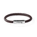 Personalised Men's Leather Celtic Trinity Bracelet With Tube Clasp