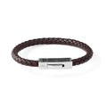 Personalised Men's Leather Infinity Bracelet With Tube Clasp
