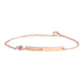 Personalised Birth Flower Swarovski Crystal Rose Gold Bracelet