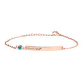 Personalised Birth Flower Swarovski Crystal Rose Gold Bracelet