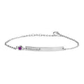 Personalised Silver Birth Flower Swarovski Crystal Bracelet