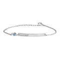 Personalised Silver Birth Flower Swarovski Crystal Bracelet