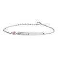 Personalised Silver Birth Flower Swarovski Crystal Bracelet