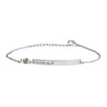 Personalised Silver Birth Flower Swarovski Crystal Bracelet