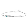 Personalised Silver Birth Flower Swarovski Crystal Bracelet