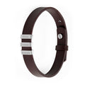 Personalised Men's Soho Tag Brown Leather Bracelet