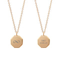 Personalised Men's Gold Infinity Octagon Pendant Necklace