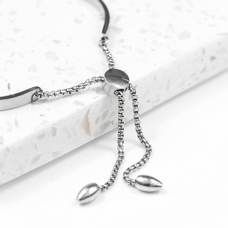 Personalised Silver Affirmation Bangle Bracelet
