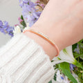 Personalised Rose Gold Identity Rope Bracelet