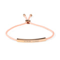 Personalised Rose Gold Identity Rope Bracelet