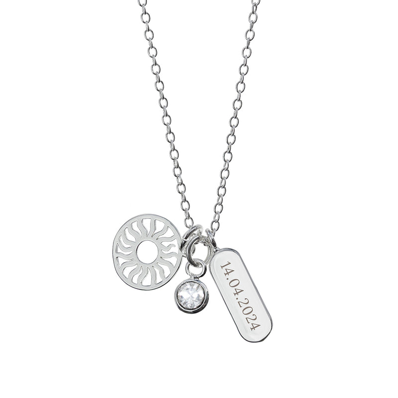 Personalised Eternal Sun Charms Necklace